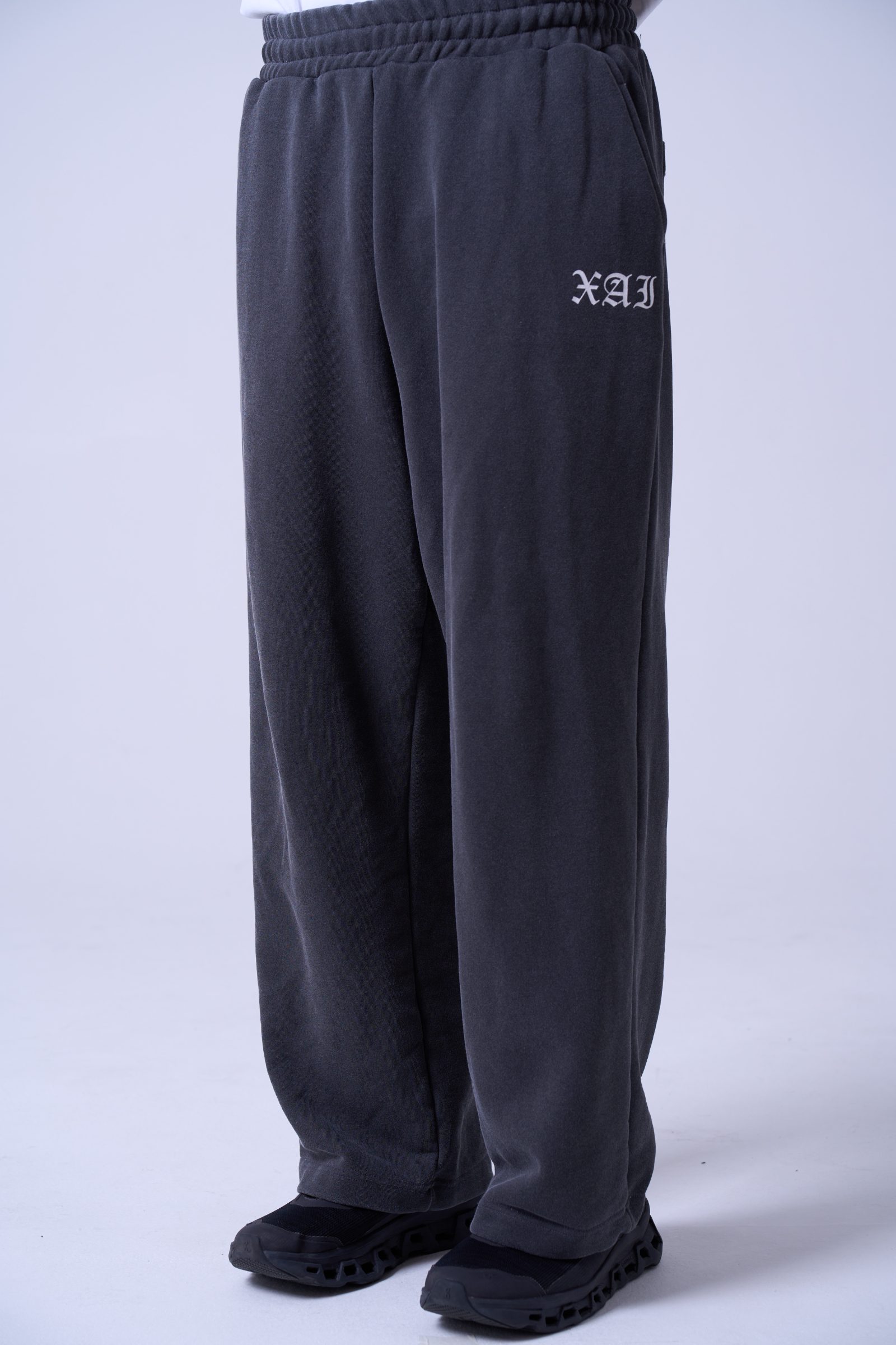 𝐗𝐀𝐈 폰트 와이드 팬츠 (Pigment Charcoal) 3